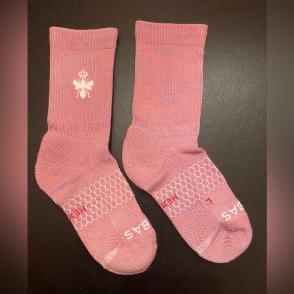 Bombas Youth Hex Tec Socks Pink Size Y (12T - Y3) NWOT - Picture 1 of 6